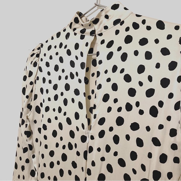 Reformation • Carmelina Silk Dress in Ink Blot - Picture 10 of 16